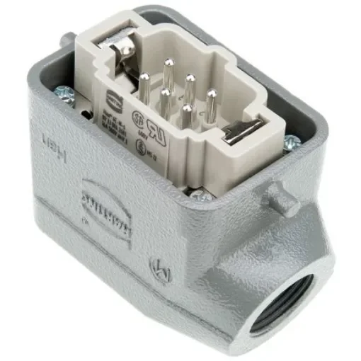 HARTING Connector Set, 6 Way, 16A, Male, Han E, 500 V - 09330062601+19300061540 product image