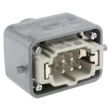 HARTING Connector Set, 6 Way, 16A, Male, Han E, 500 V - 09330062601+19300061440 product image