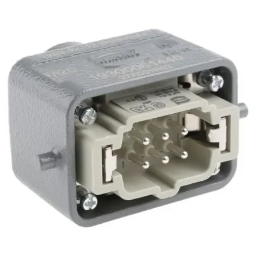 HARTING Connector Set, 6 Way, 16A, Male, Han E, 500 V - 09330062601+19300061440 product image