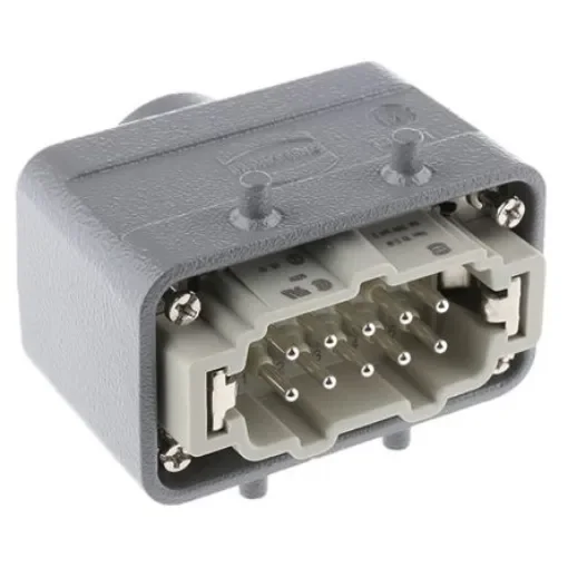 HARTING Connector Set, 10 Way, 16A, Male, Han E, 500 V - 09330102601+19300101420 product image