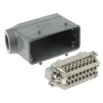HARTING Connector Set, 16 Way, 16A, Male, Han E, 500 V - 09330162601+19300161521 product image