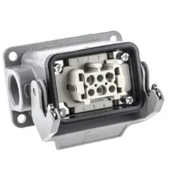 HARTING Connector Set, 6 Way, 16A, Female, Han E, 500 V - 09330062701+19300061250 product image