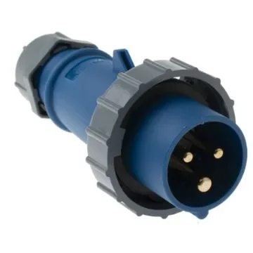 MENNEKES, AM-TOP IP67 Blue Cable Mount 3P Industrial Power Plug, Rated At 16A, 230 V - 278RS product image