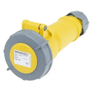 MENNEKES, AM-TOP IP67 Yellow Cable Mount 3P Industrial Power Socket, Rated At 16A, 110 V - 539RS product image