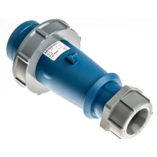 MENNEKES, AM-TOP IP67 Blue Cable Mount 3P Industrial Power Plug, Rated At 32A, 230 V - 290RS product image