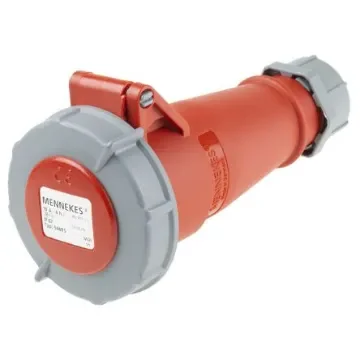 MENNEKES, AM-TOP IP67 Red Cable Mount 4P Industrial Power Socket, Rated At 16A, 400 V - 544RS product image