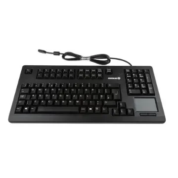 Cherry Wired USB Compact Touchpad Keyboard, QWERTY (UK), Black - G80-11900LUMGB-2 product image