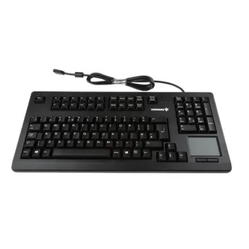 Cherry Wired USB Compact Touchpad Keyboard, QWERTY (UK), Black - G80-11900LUMGB-2 product image