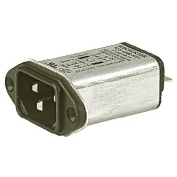 Schurter 1A, 250 V ac Male Panel Mount IEC Filter 4300.5051, Quick Connect None Fuse product image