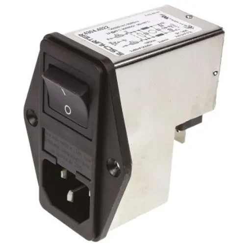 Schurter 2A, 250 V ac Male Panel Mount Filtered IEC Connector 4304.4022, Solder product image