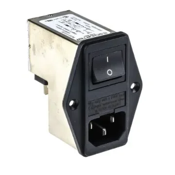 Schurter 6A, 250 V ac Male Panel Mount Filtered IEC Connector 2 Pole 4304.4024, Solder 2 Fuse product image