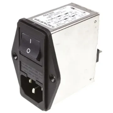Schurter 2A, 250 V ac Male Panel Mount Filtered IEC Connector 4304.5022 product image