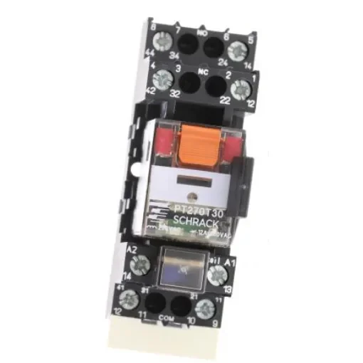 TE Connectivity DIN Rail Power Relay, 230V ac Coil, 12A Switching Current, DPDT - PT2S7TD0 6-1415074-1 product image
