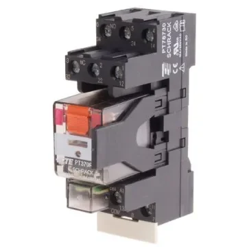 TE Connectivity DIN Rail Power Relay, 24V ac Coil, 10A Switching Current, 3PDT - PT3S7RC4 9-1415074-1 product image