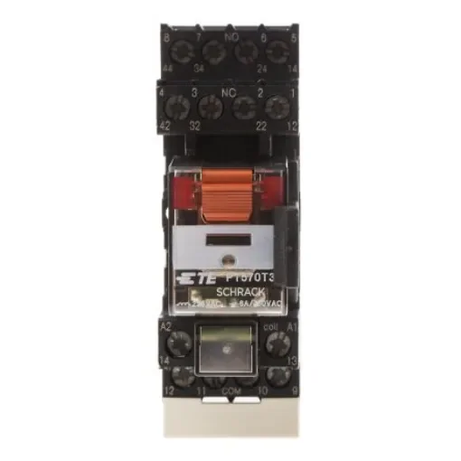 TE Connectivity DIN Rail Power Relay, 230V ac Coil, 6A Switching Current, 4PDT - PT5S7TD0 8-1415075-1 product image