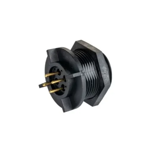 Bulgin Circular Connector, 4 Contacts, PCB Mount, Miniature Connector, Socket, Female, IP68, Buccaneer 400 Series - PX0413/04S/PC product image