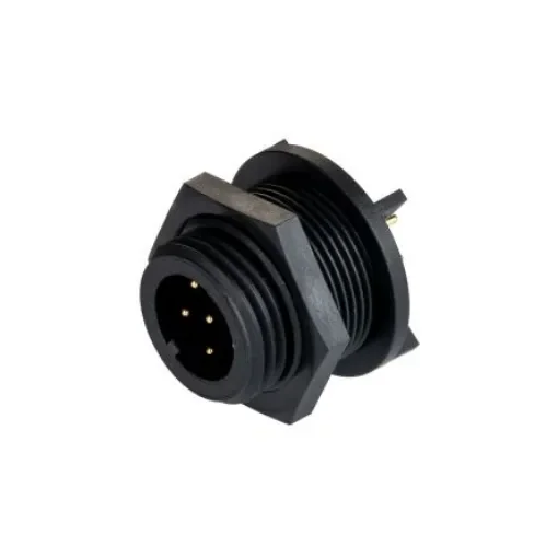 Bulgin Circular Connector, 6 Contacts, PCB Mount, Miniature Connector, Plug, Male, IP68, Buccaneer 400 Series - PX0413/06P/PC product image