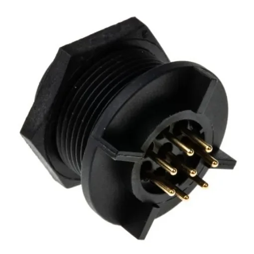 Bulgin Circular Connector, 8 Contacts, PCB Mount, Miniature Connector, Socket, Female, IP68, Buccaneer 400 Series - PX0413/08S/PC product image
