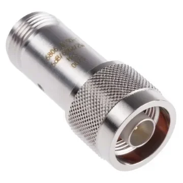 Huber+Suhner 50O RF Attenuator Straight N Connector N Plug to N Socket 6dB, Operating Frequency 6GHz - 6806_N-50-1/1--_NE product image