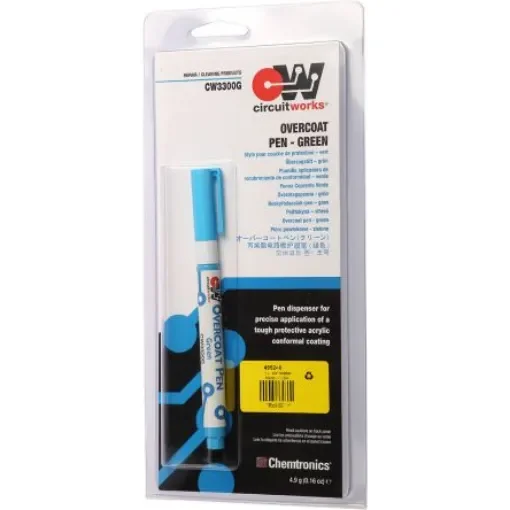 Chemtronics Green Acrylic Conformal Coating, 4.9 g Pen, -55°C min, +125°C max - CW3300G product image