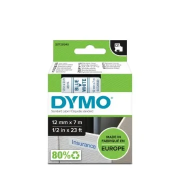 Dymo Blue on White Label Printer Tape, 7 m Length, 12 mm Width - S0720540 product image
