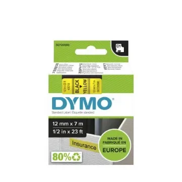 Dymo Black on Yellow Label Printer Tape, 7 m Length, 12 mm Width - S0720580 product image