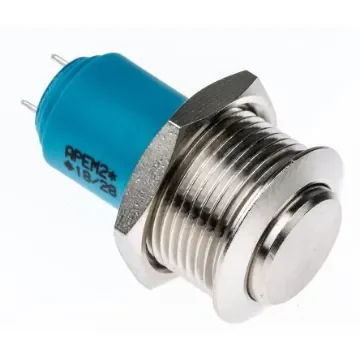 APEM Push Button Switch, Latching, Through Hole, 16.2mm Cutout, SPST, 250V ac, IP65 - AV0611A200 product image