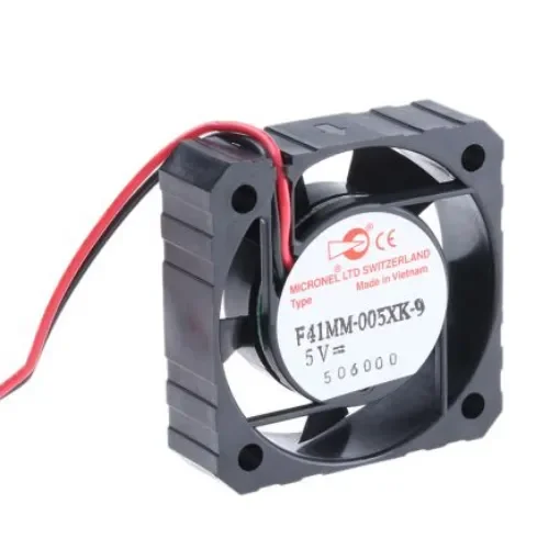 Micronel F41 Series Axial Fan, 5 V dc, DC Operation, 8.4m³/h, 565mW, 140mA Max, 41 x 41 x 12mm - F41MM-005XK-9 product image