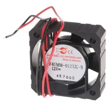 Micronel F41 Series Axial Fan, 12 V dc, DC Operation, 7.5m³/h, 756mW, 80mA Max, 41 x 41 x 12mm - F41MM-012XK-9 product image