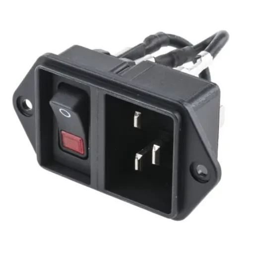 Schurter C20 Panel Mount IEC Connector Male, 16/20A, 250 V - EC11.0021.001 product image