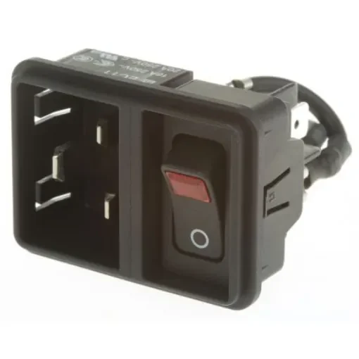 Schurter C20 Snap-In IEC Connector Male, 16/20A, 250 V - EC11.0021.201 product image