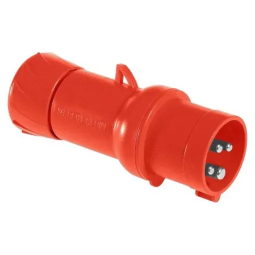 Schneider Electric, PratiKa IP44 Red Cable Mount 3P + E Industrial Power Plug, Rated At 16A, 415 V - PKX16M434 product image