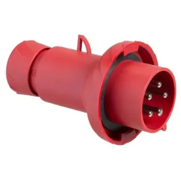 Schneider Electric, PratiKa IP67 Red Cable Mount 3P + N + E Industrial Power Plug, Rated At 16A, 415 V - PKX16M735 product image