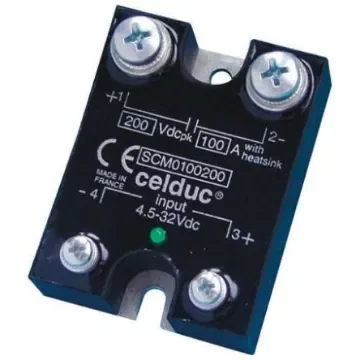 Celduc SCM Series Solid State Relay, 30 A Load, Panel Mount, 200 V dc Load, 32 V dc Control - SCM030200 product image
