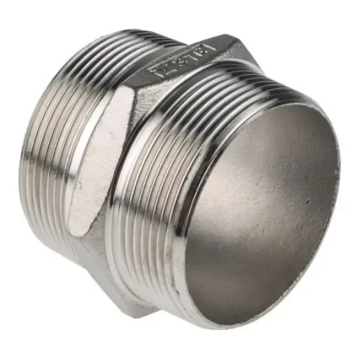 RS PRO Stainless Steel Pipe Fitting Hexagon Hexagon Nipple, Male R 2in x Male R 2in - 4993192 product image