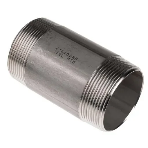 RS PRO Stainless Steel Pipe Fitting, Straight Circular Barrel Nipple, Male R 2in x Male R 2in - 4993293 product image