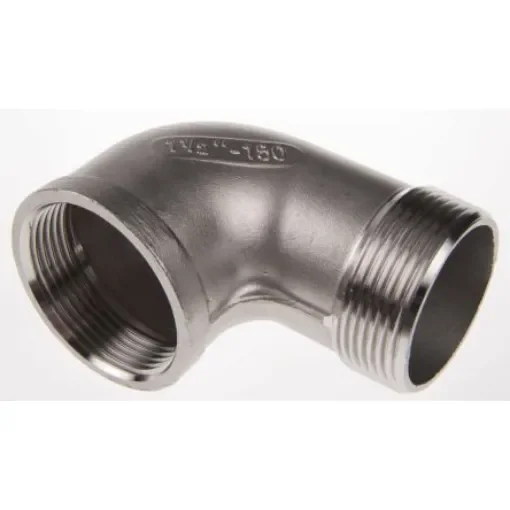 RS PRO Stainless Steel Pipe Fitting, 90° Circular Elbow, Female R 1-1/2in x Male R 1-1/2in - 4993366 product image