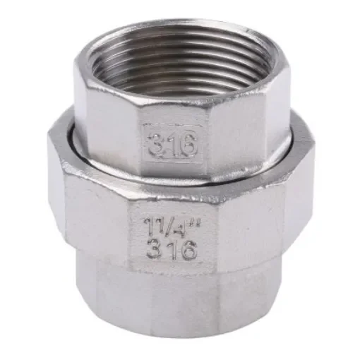 RS PRO Stainless Steel Pipe Fitting, Straight Decagon Union, Female G 1-1/4in x Female G 1-1/4in - 4993681 product image