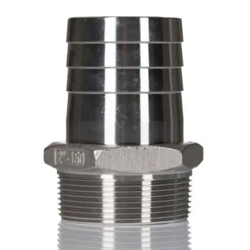 RS PRO Stainless Steel Pipe Fitting, Straight Hexagon Hose Nipple, Male R 2in x Male - 4993805 product image