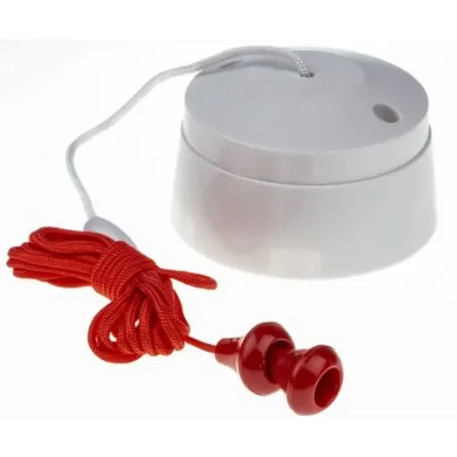 MK Electric White Pull Cord Switch, 6A 2 Way - K3190RCWHI product image