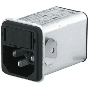 Male C14 IEC Filter Snap-In,Solder,Rated At 1A,250 V ac - 4301.6001 product image
