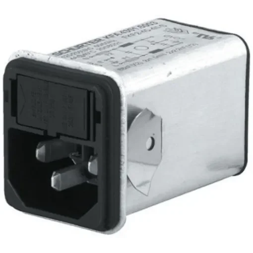 Male C14 IEC Filter Snap-In,Solder,Rated At 1A,250 V ac - 4301.6001 product image