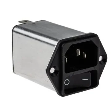 Schurter 4A, 250 V ac Male Panel Mount Filtered IEC Connector DC12.3102.001 product image