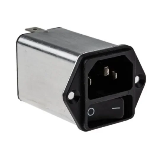 Schurter 4A, 250 V ac Male Panel Mount Filtered IEC Connector DC12.3102.001 product image