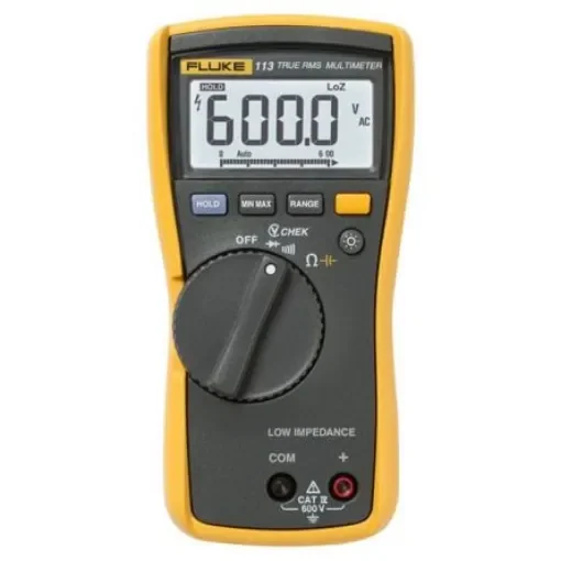 Fluke 113 Handheld Digital Multimeter, True RMS, 600V ac Max - FLUKE 113 product image