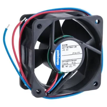 ebm-papst 600 N Series Axial Fan, 24 V dc, DC Operation, 42m³/h, 1.8W, 75mA Max, 60 x 60 x 25mm - 614NN product image