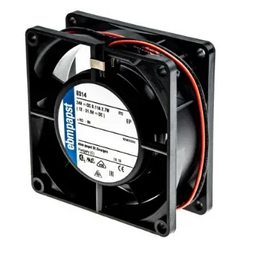 ebm-papst 8300 Series Axial Fan, 24 V dc, DC Operation, 54m³/h, 2.7W, 113mA Max, 80 x 80 x 32mm - 8314 product image