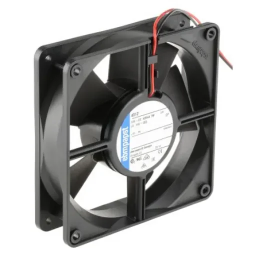ebm-papst 4300 Series Axial Fan, 12 V dc, DC Operation, 170m³/h, 5W, 420mA Max, 119 x 119 x 32mm - 4312 product image