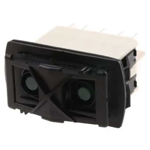 APEM Illuminated DPDT, (On)-Off-(On) Rocker Switch Panel Mount - KR47CAKEEG product image