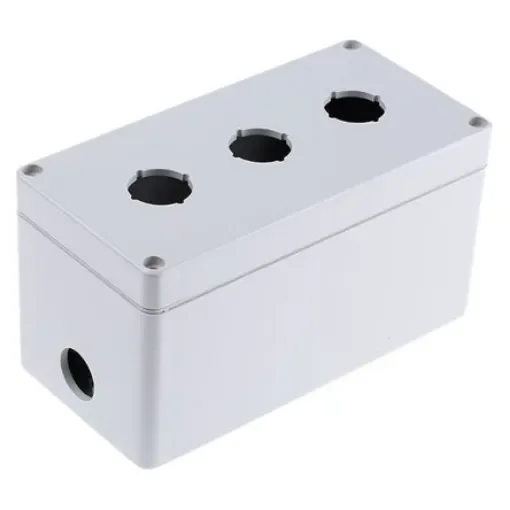 Bopla Light Grey Plastic Euromas Push Button Enclosure - 3 Hole 22mm Diameter - 03231000.B27 product image